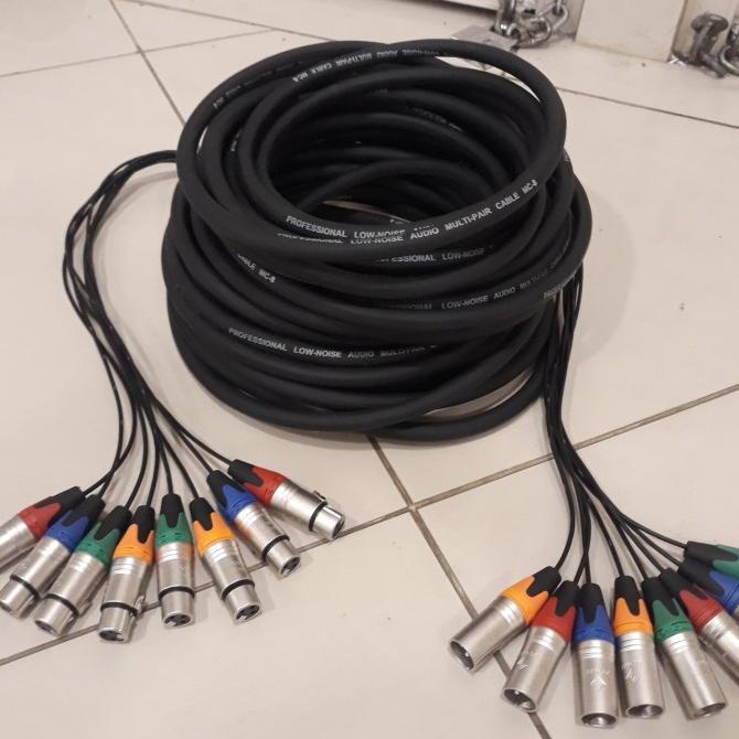 Snake Kabel isi 8 Komplit + Konektor Jack XLR Male-Female 20 Meter