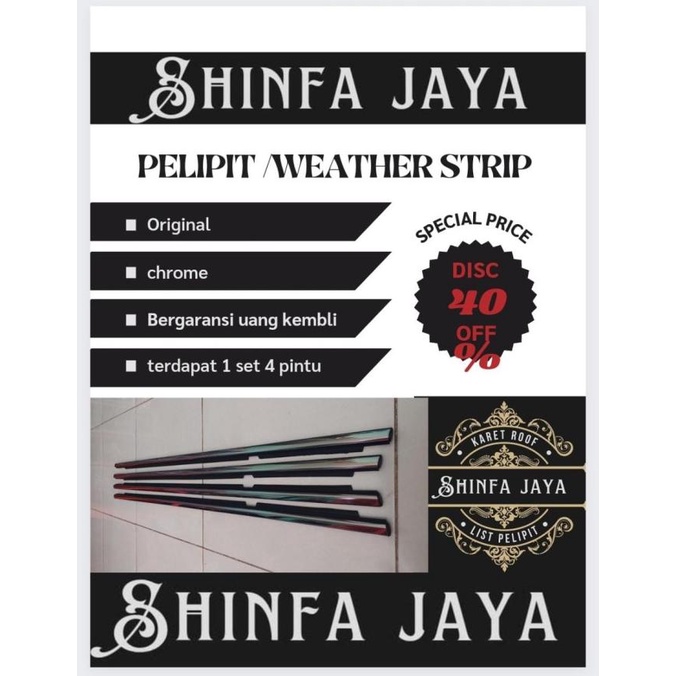 Pelipit/Weather Strip Kaca Corolla Great