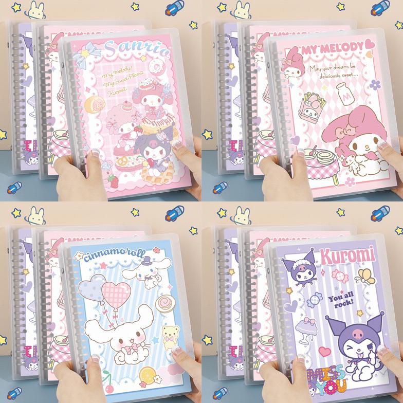 

Kekinian Delunashop Buku Binder A5 Motif sanrio cinnamonroll kuromi Note File Holder Motif Beruang 60 Lembar Loose Leaf Kertas Bergaris Viral