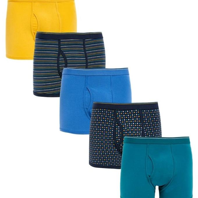 MARKS&SPENCER - CELANA BOXER PRIA ORIGINAL -5pk Cotton Stretch Trunks