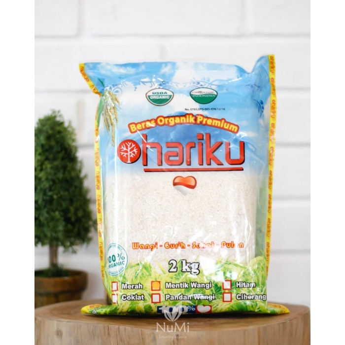 

2Kg Organic Fragrant White Rice Mentik Susu Wangi Organik