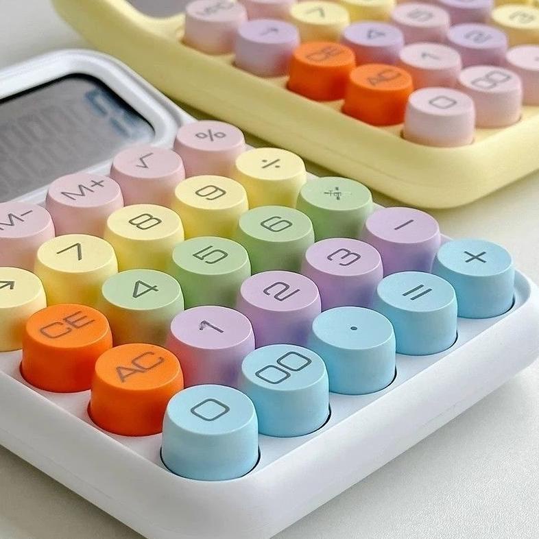 

(PE 817M) Kalkulator Calculator Keyboard Boba Dot Fancy Warna Soft Pastel merk Perisai