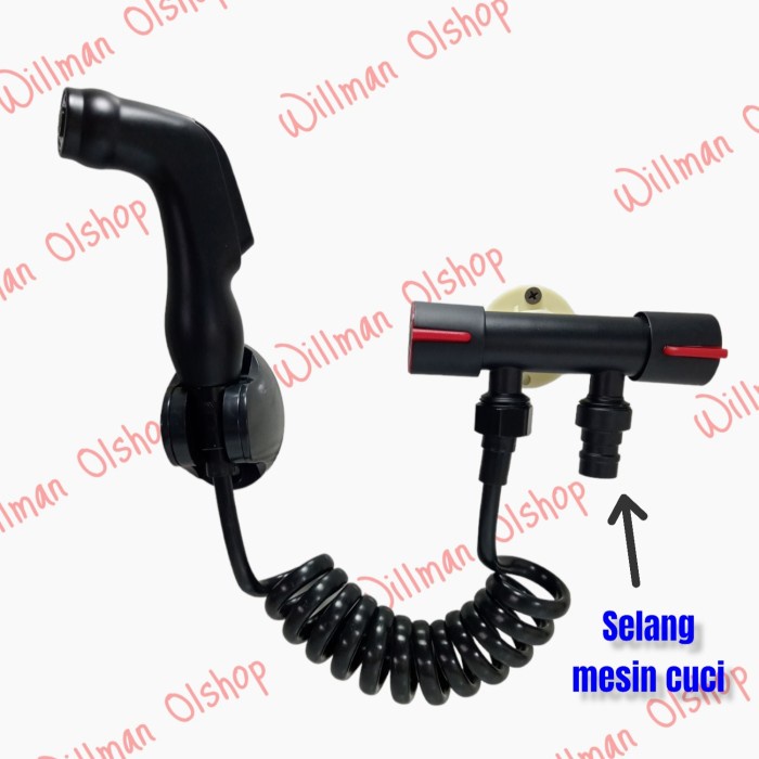 KERAN MESIN CUCI JET SHOWER HITAM