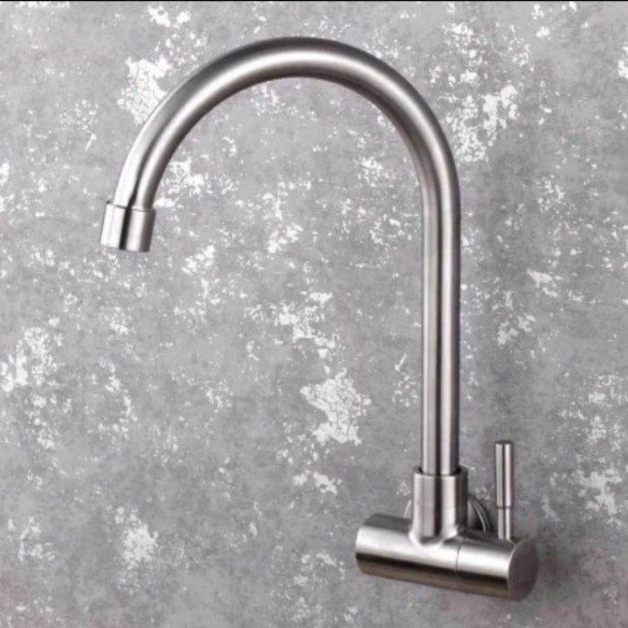 KRAN SINK ANGSA DINDING STAINLES MODEL TOTO /KERAN DAPUR CUCI PIRING