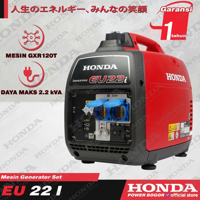 HONDA GENSET SILENT EU22I GENERATOR INVERTER MINI EU 22 I 1700 WATT