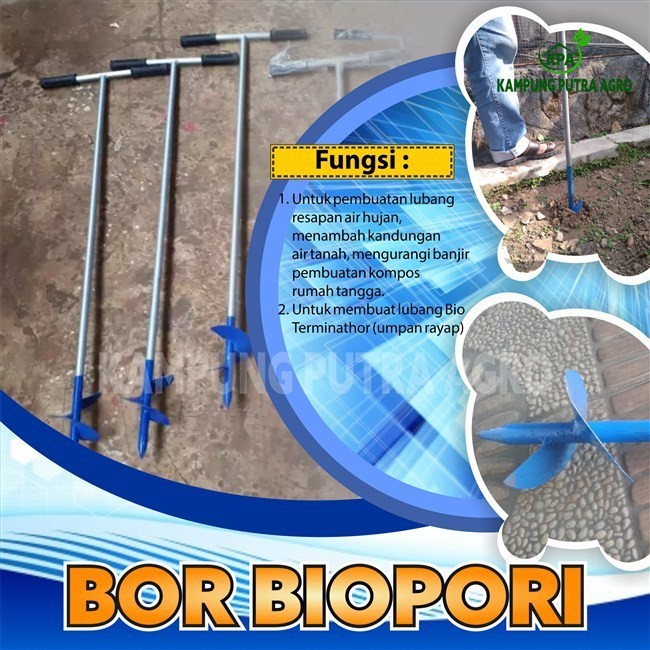 Promo Bor Biopori Spiral Alat Pelubang Tanah Bor Tanah