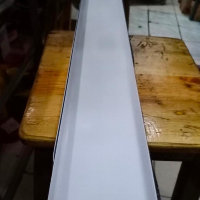 jual LIS U ALUMINIUM/HEATSINK ALUMINIUM 10CMX2CMX2CM PANJANG 120CM PUTIH