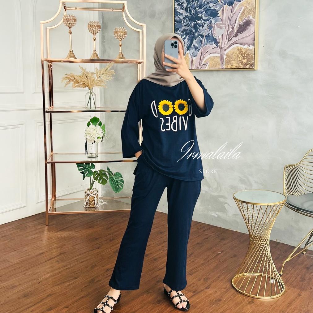 Set Polos One Set Kaos Oversize Wanita Premium Mudah & Nyaman