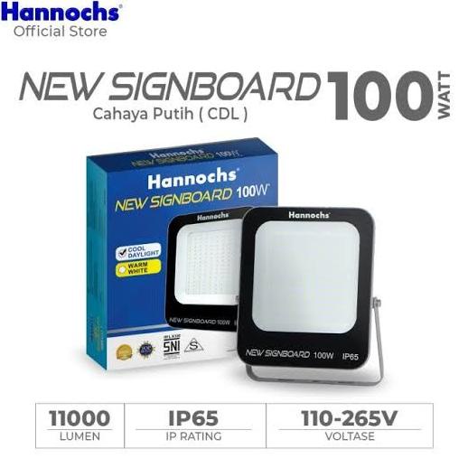 Lampu Sorot LED New Signboard Hannochs 100 watt - Cahaya Putih |Readystock