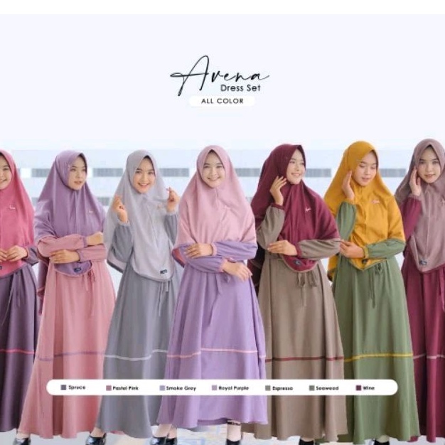 Avena dress set Khimar by Azamka