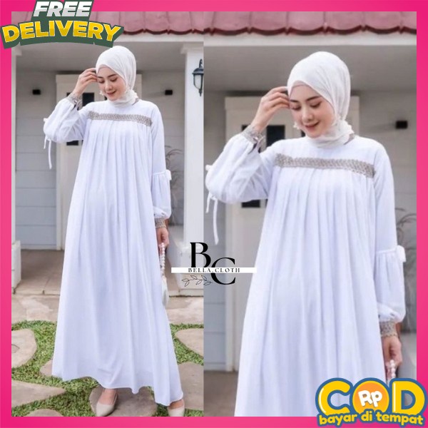 Baju Dress Polos Tanggung Ibu Hamil Games Kekinian Bsju Ibu2 Kondangan Mewah Gamis Muslim Import Pre