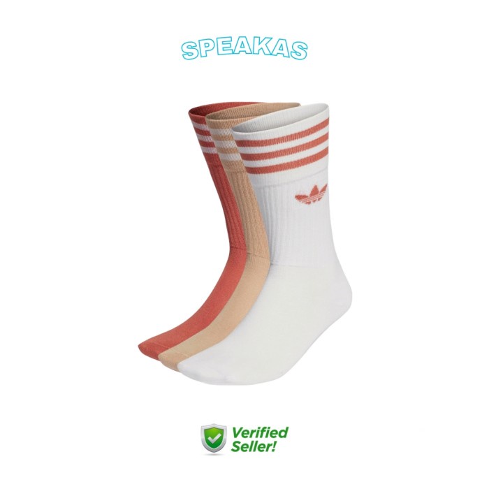 Kaos Kaki - Adidas Crew Socks Trefoil / Kaos Kaki Adidas Trefoil Original Bnip