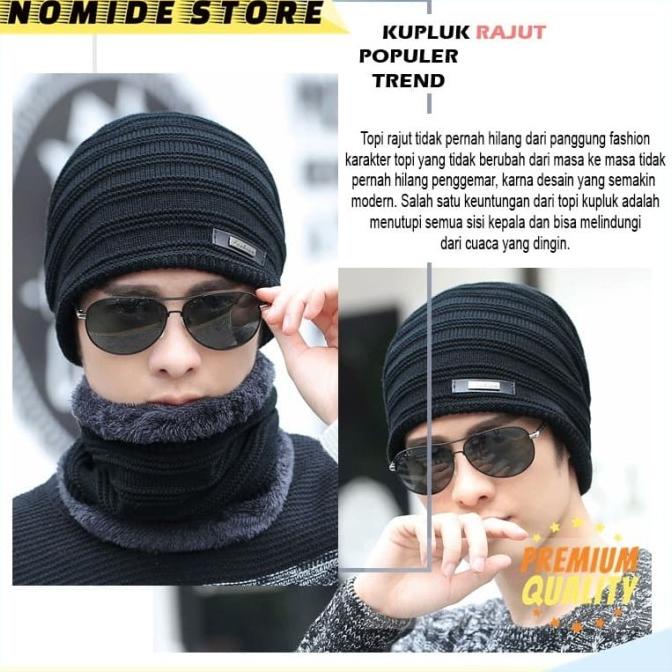 Topi Kupluk &Syal Wool Winter Pria Wanita Dewasa JERMAN TEKSTIL-IMPORT