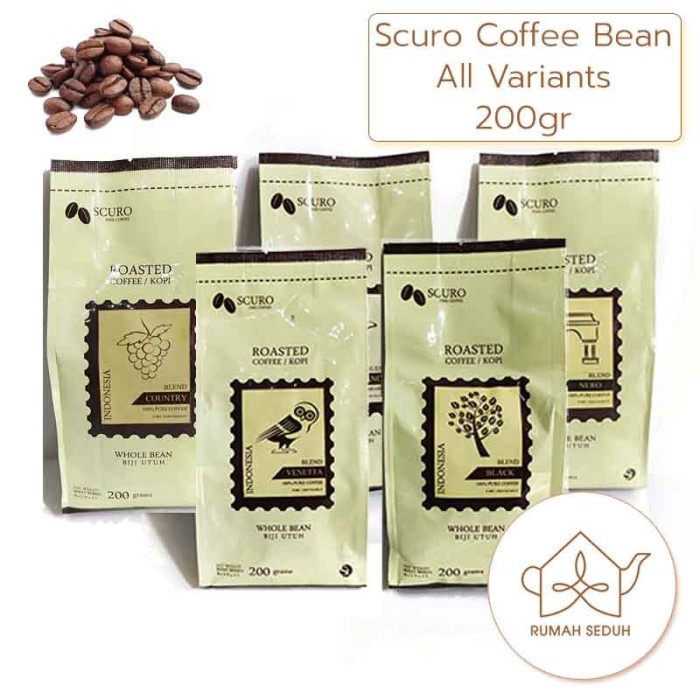 

Scuro Whole Coffee Bean Biji Kopi Arabica Arabika Robusta Coffe Cofee