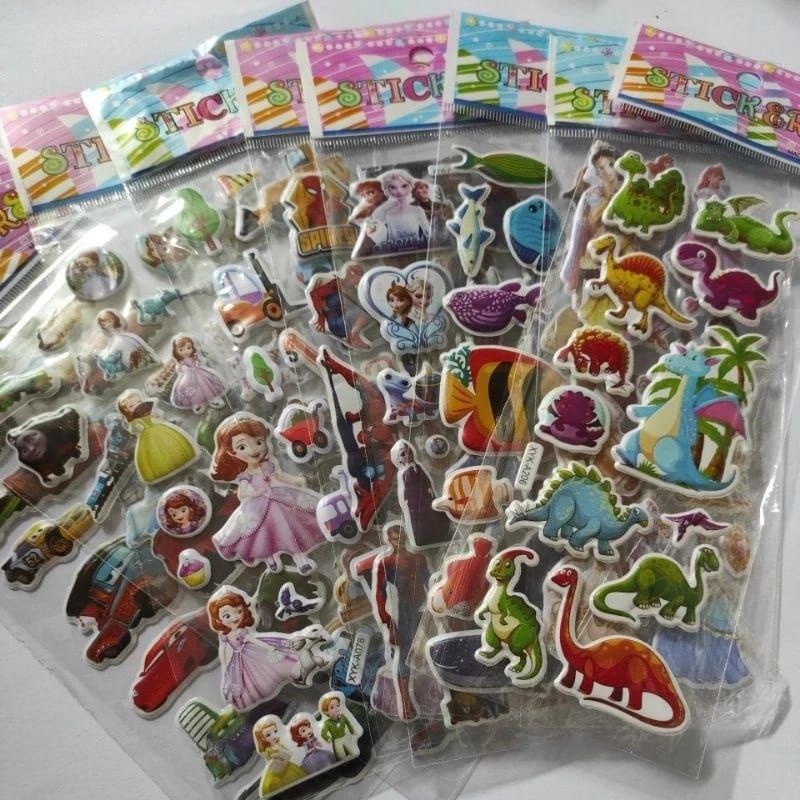 

stiker anak timbul motif random