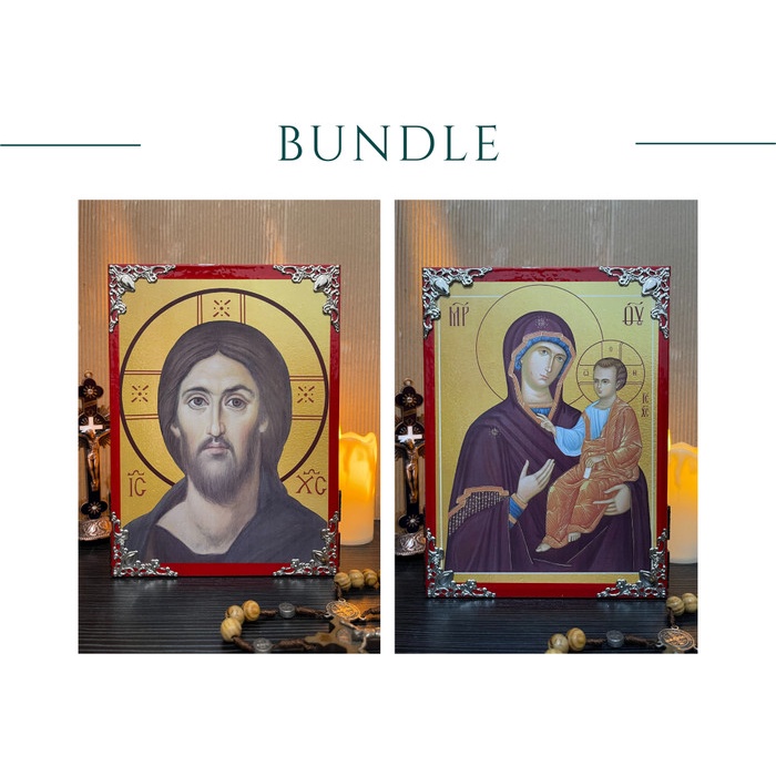 

[BUNDLE] TUHAN YESUS & THEOTOKOS BUNDA MARIA - IKON ORTHODOX KATOLIK