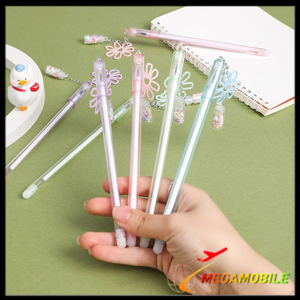

MM - Pulpen Lucu Aesthetic Pena Gantungan Botol Bunga Fancy Pen Pena Gel Bolpen Unik warna pastel cute Bola Salju Warna Warni Alat Tulis Kantor