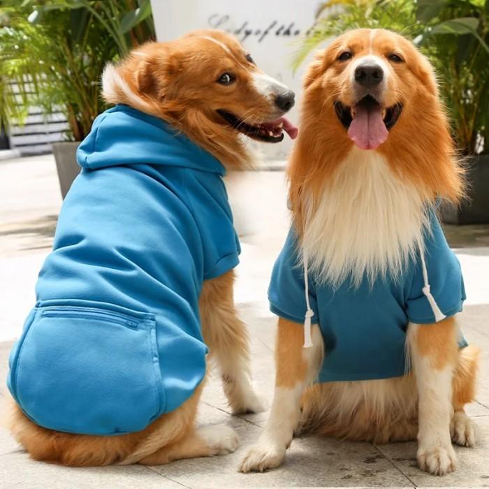 BAJU PAKAIAN JAKET HOODIE ANJING BESAR KECIL GOLDEN LARGE DOG CLOTHES