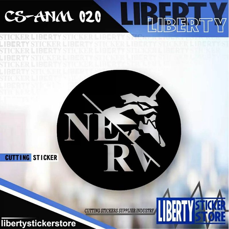Cutting Sticker NERV Evangelion | Stiker NERV Evangelion | Cutting Sticker Evangelion | Stiker Evang