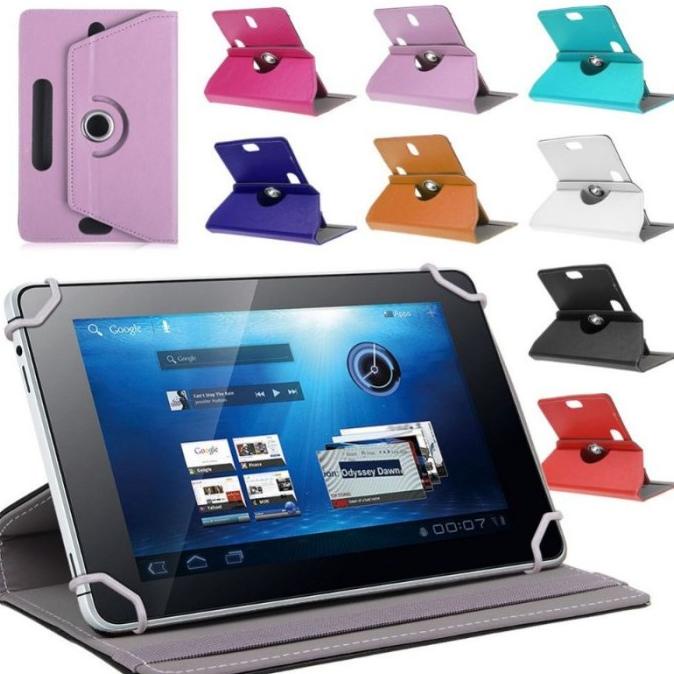 Berkualitas Smart Tab Maxtron Genio 8 Inch Rotary Case Leather Flip Casing Cover ,,