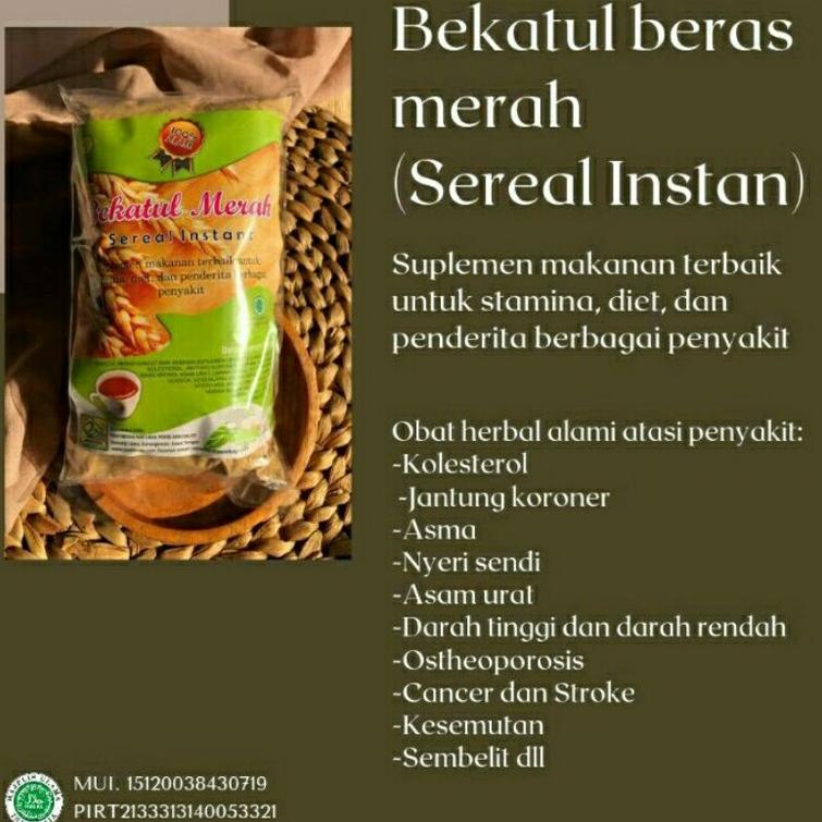 

Terbaik Serbuk Minuman Bekatul Beras Merah Organik 500 gram (Sereal ) ..