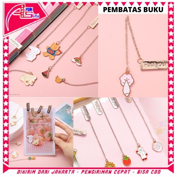 

AS Pembatas Buku Karakter Cartoon Bookmark Paper Clip Besi Motif Kartun Penjepit Buku Dengan Liontin Bahan Metal