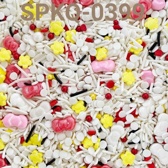 

SPKQ-0399 Sprinkles springkel trimit 250gr bunga meses putih pita