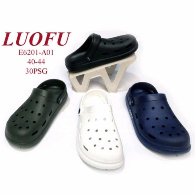 Sandal rumah karet Eva pria wanita Baim Kodok LUOFU E6-201 Size 36-44