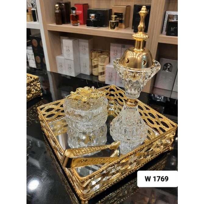 Mabkhara  Set CRYSTAL/Tempat Dupa Arab Mewah