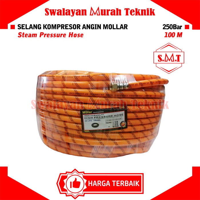 {GrandShop} Selang Angin Kompresor MOLLAR 100 Meter Steam Pressure 100M 250Bar Berkualitas