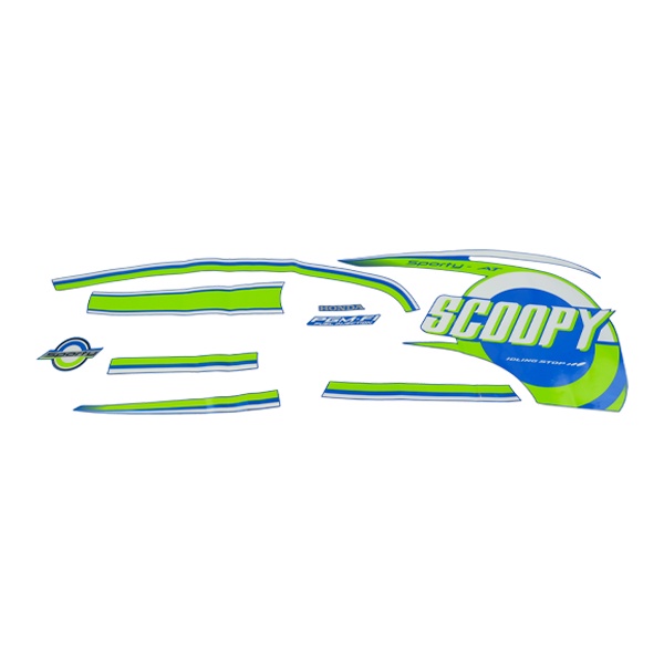 Sticker Body Set Kanan Biru Putih Honda Scoopy eSP K16R 871X0K16A50ZCR
