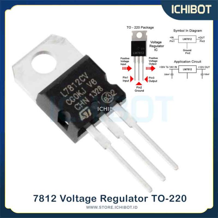 Regulator 7812 - ic voltage regulator 12v