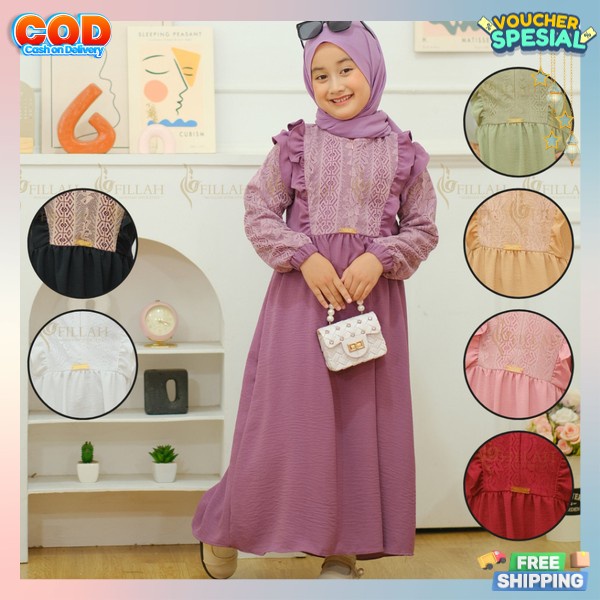 Pakean Sar'I Terbaru Pakaian Dress Maxy Tanggung Muslimah Busana Santai Sehari Hari Gamia Ansk Modis