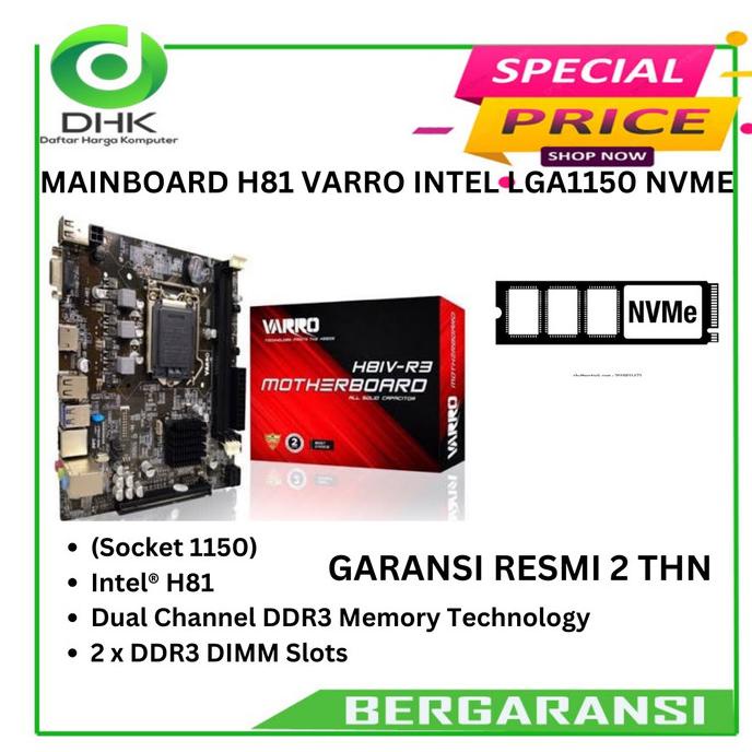 Mainboard H81 Varro Intel Lga1150 Nvme