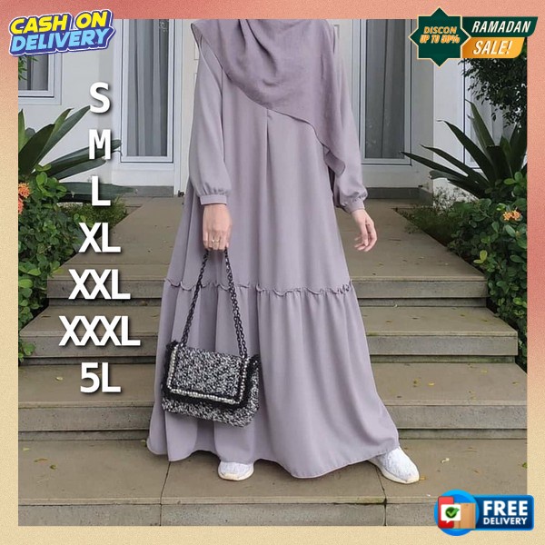Pakean Dres Maxi Dress Panjang Ibu2 Ngaji Termurah Juba Dris Ukuran S M L Lx Xxl Xxxl Jumbo Jubah Ce
