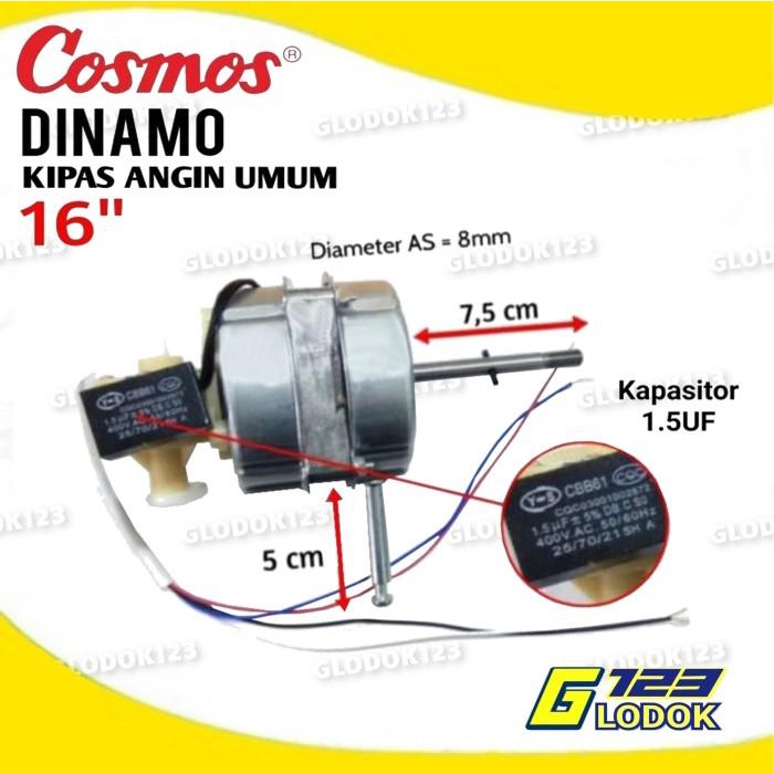 Motor Dinamo Kipas Angin Cosmos 16''