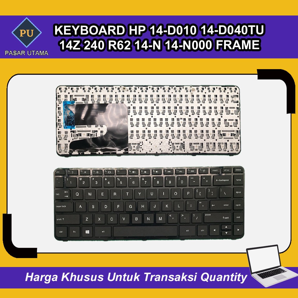 Keyboard HP 14-D010 14-D040TU 14z 240 R62 14-N000 14-N Frame