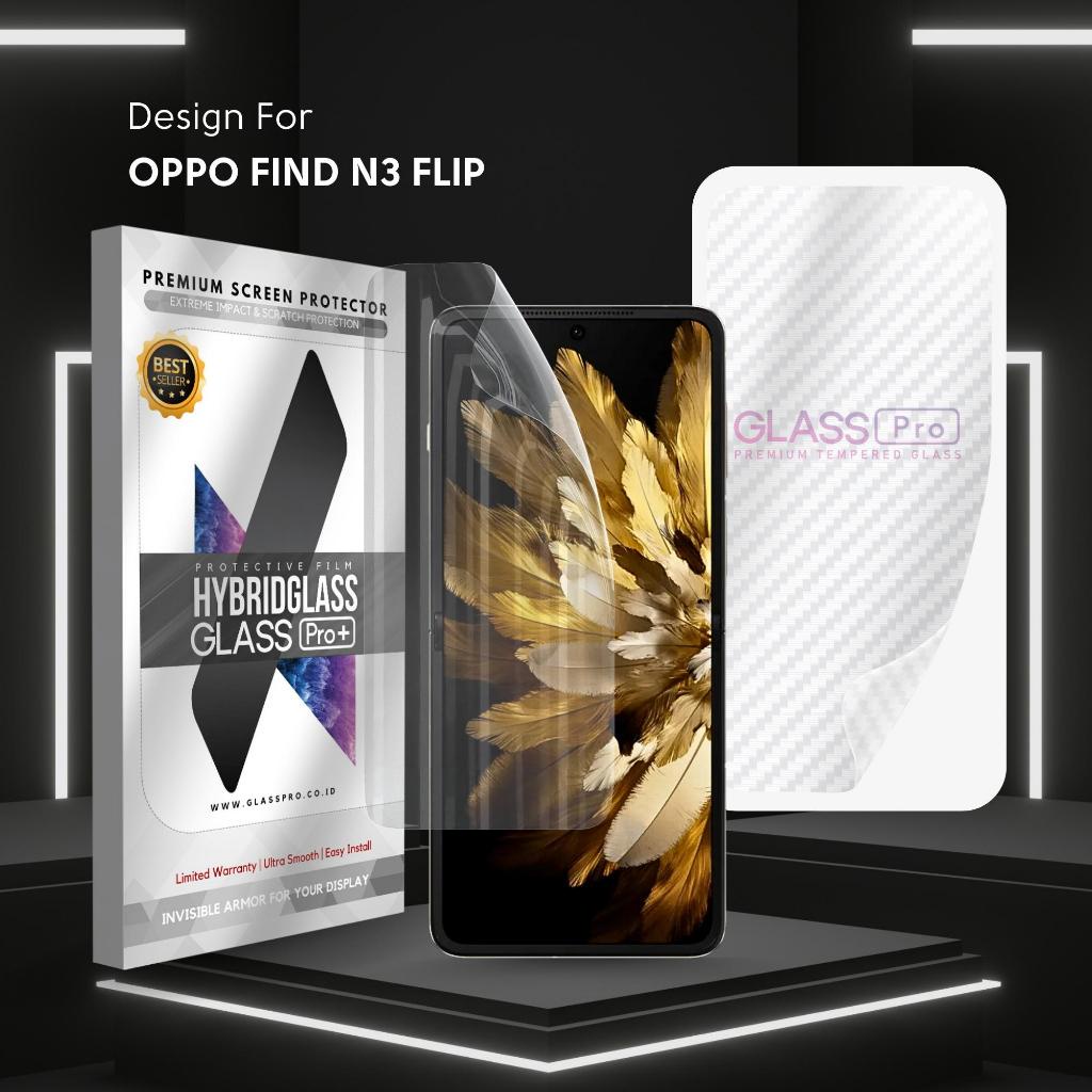 Hybrid Glass Premium Anti Gores Hydrogel Oppo Find N3 Flip Full Cover Screen Protector Glass Pro Not