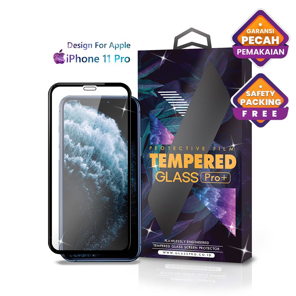 Glass Pro Premium Anti Gores iPhone 11 Pro - Full Cover