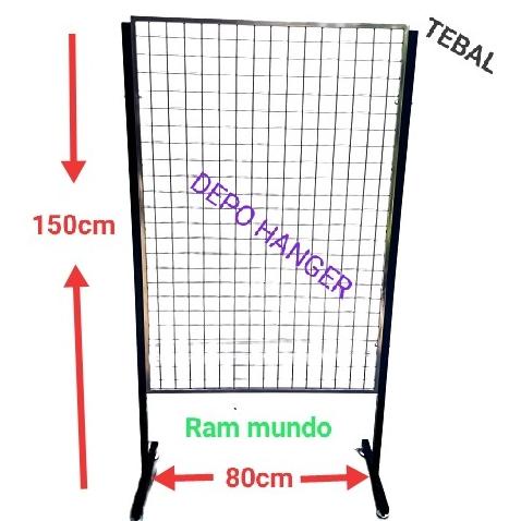 Rak Ram Mundo Jaring Besi 80*120 Plus Kaki berdiri