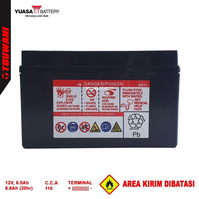 Baterai Aki Motor Klx 400 Klx400 R Sr Yuasa Yt7B-Bs Terlariss 