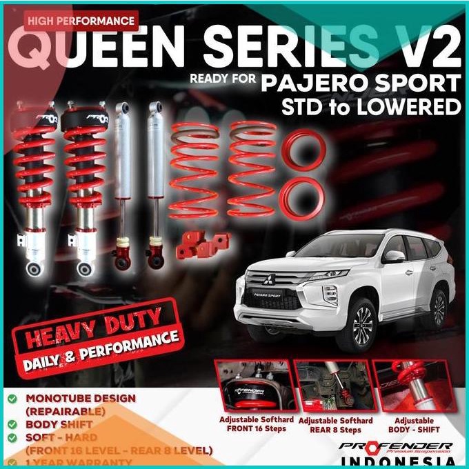 Shock Coilover PROFENDER QUEEN V2 not TEIN Pajero OLD ANPS Lowered 16n