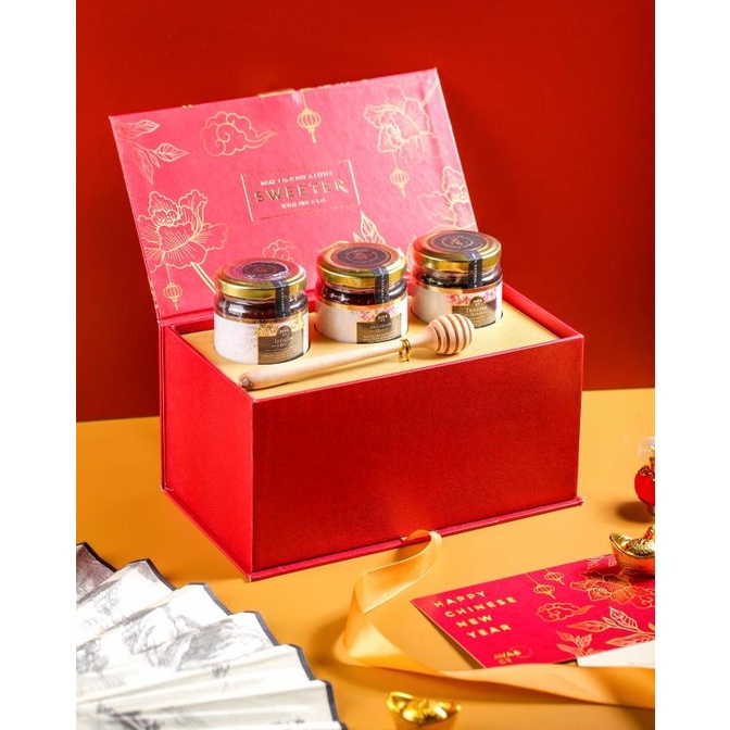 

IMLEK !! Pure Honey AVA & CO CNY Imlek Hampers - Tri Fortune Blossom TERLARIS