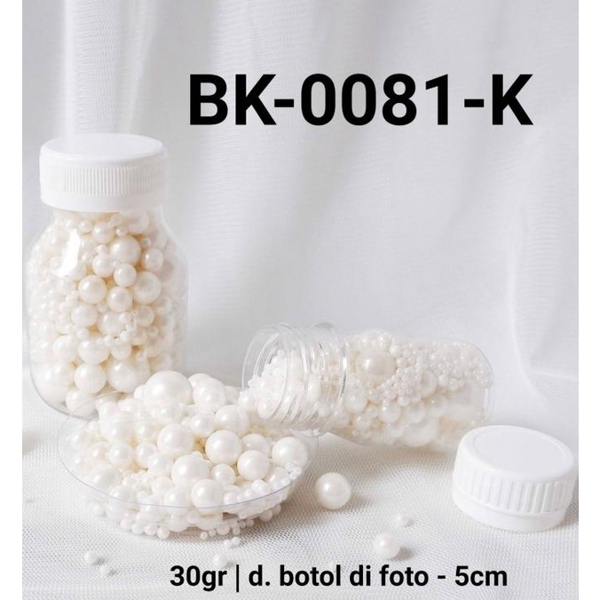 

TERLARIS BK-0081-K Sprinkles sprinkle sprinkel 30 gram mutiara mix putih
