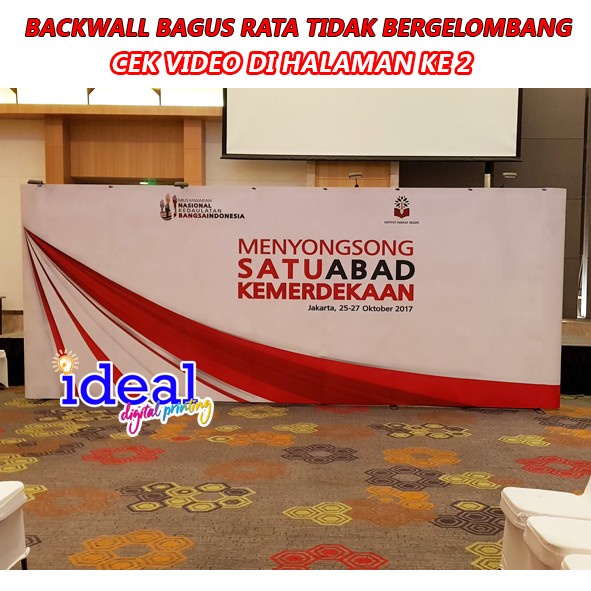 

Backwall backdrop pameran portable MODUL 3x7 Printing Seminar Webinar