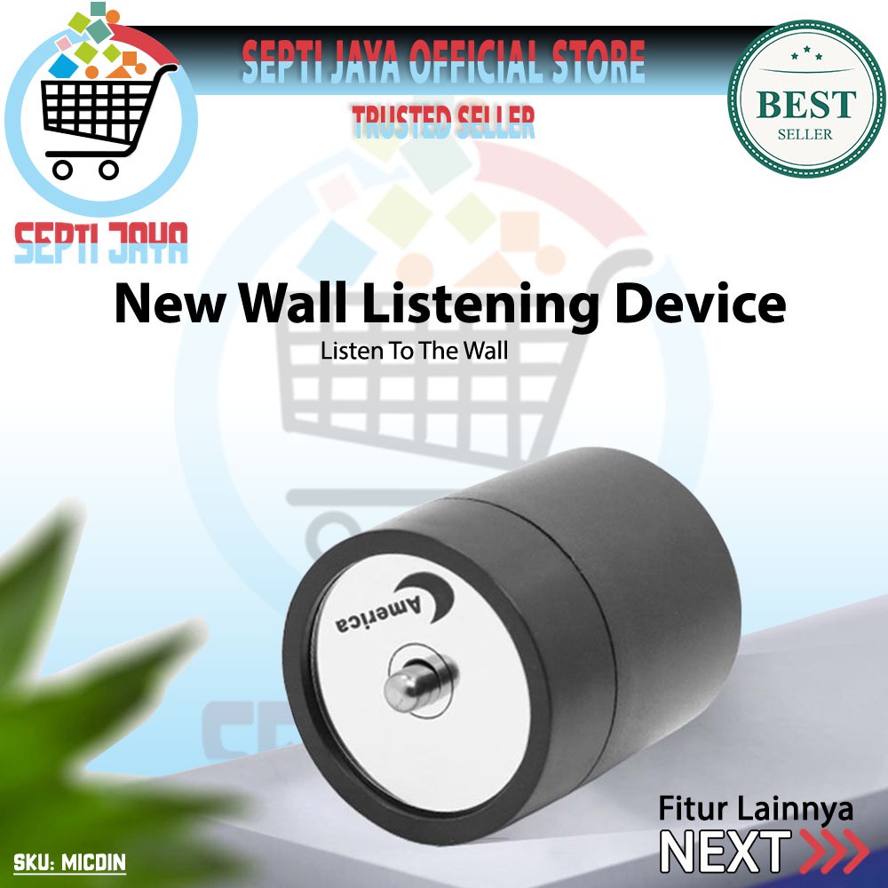 [ELECTROPICALLY] Ear Listen Mini Spy Bug Wall Home Microphone Alat Pemantau Pendengar Pendeteksi