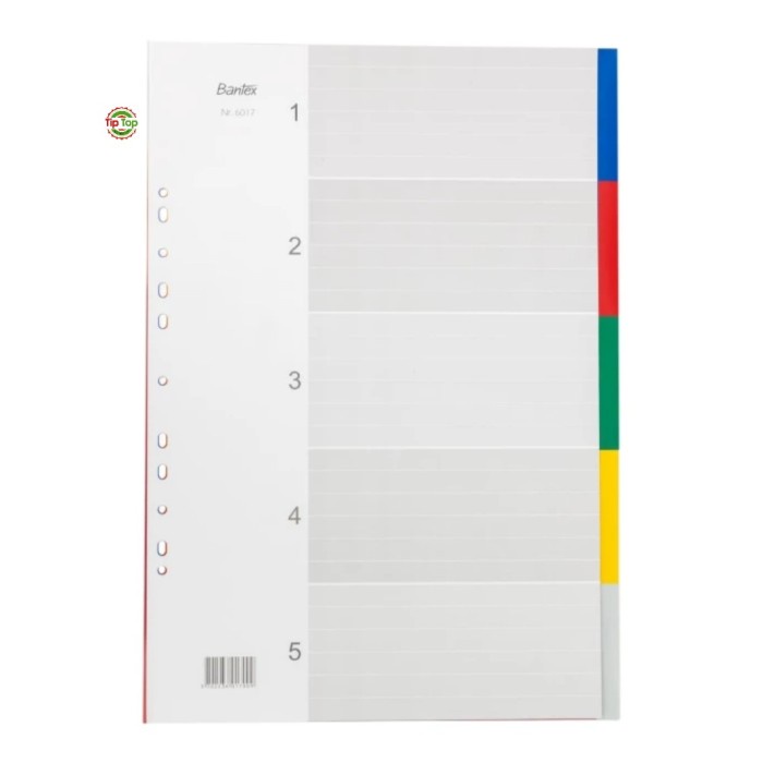 

Terbaru Bantex Pp Colour Divider A3 Potrait ( 5 Pages ) #6017 00 Promo Terlaris