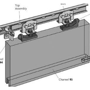 Rel Pintu Gantung Geser Sliding J6 Muller / Sliding Door Track Gear
