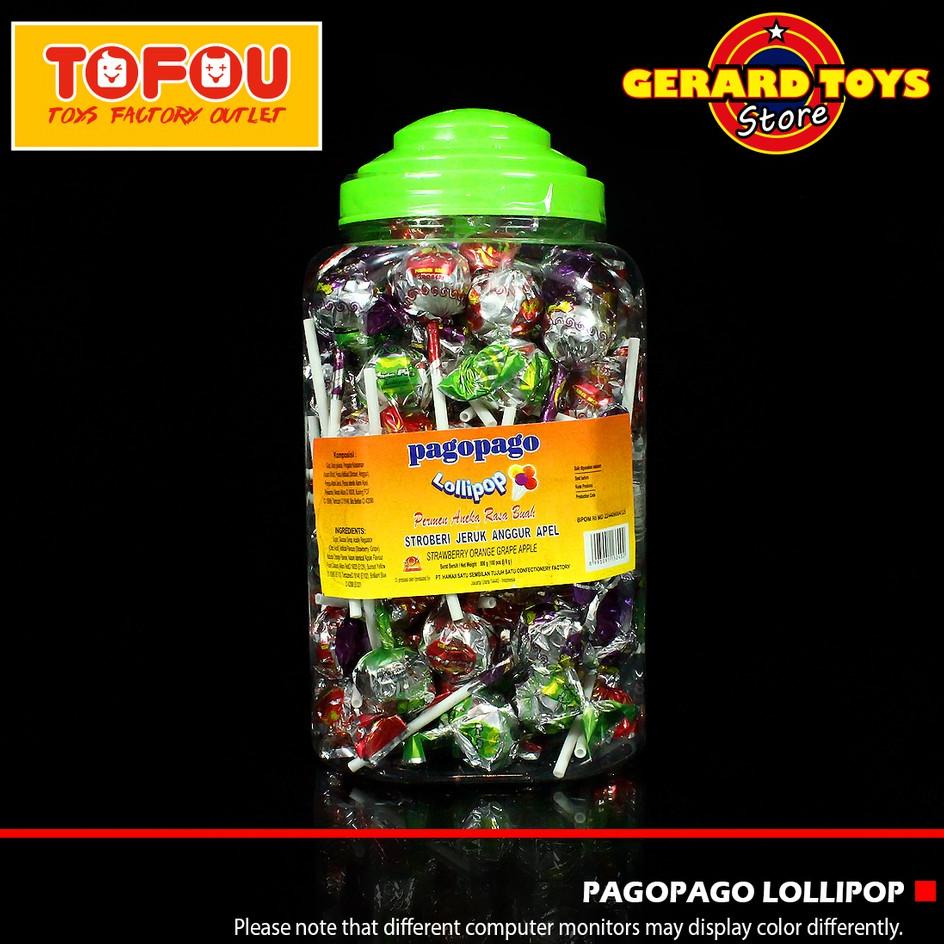

Permen Buah Lolipop Pagopago Toples Isi 100Pcs Banget