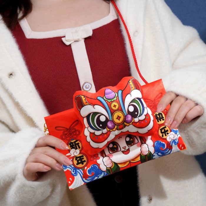 

New! AC085 Angpao Imlek Hongpao Barongsai Tali Emas Gold Premium Panjang Limited